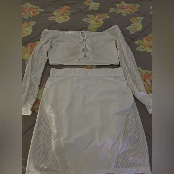 Two Piece See Through Shirt Set